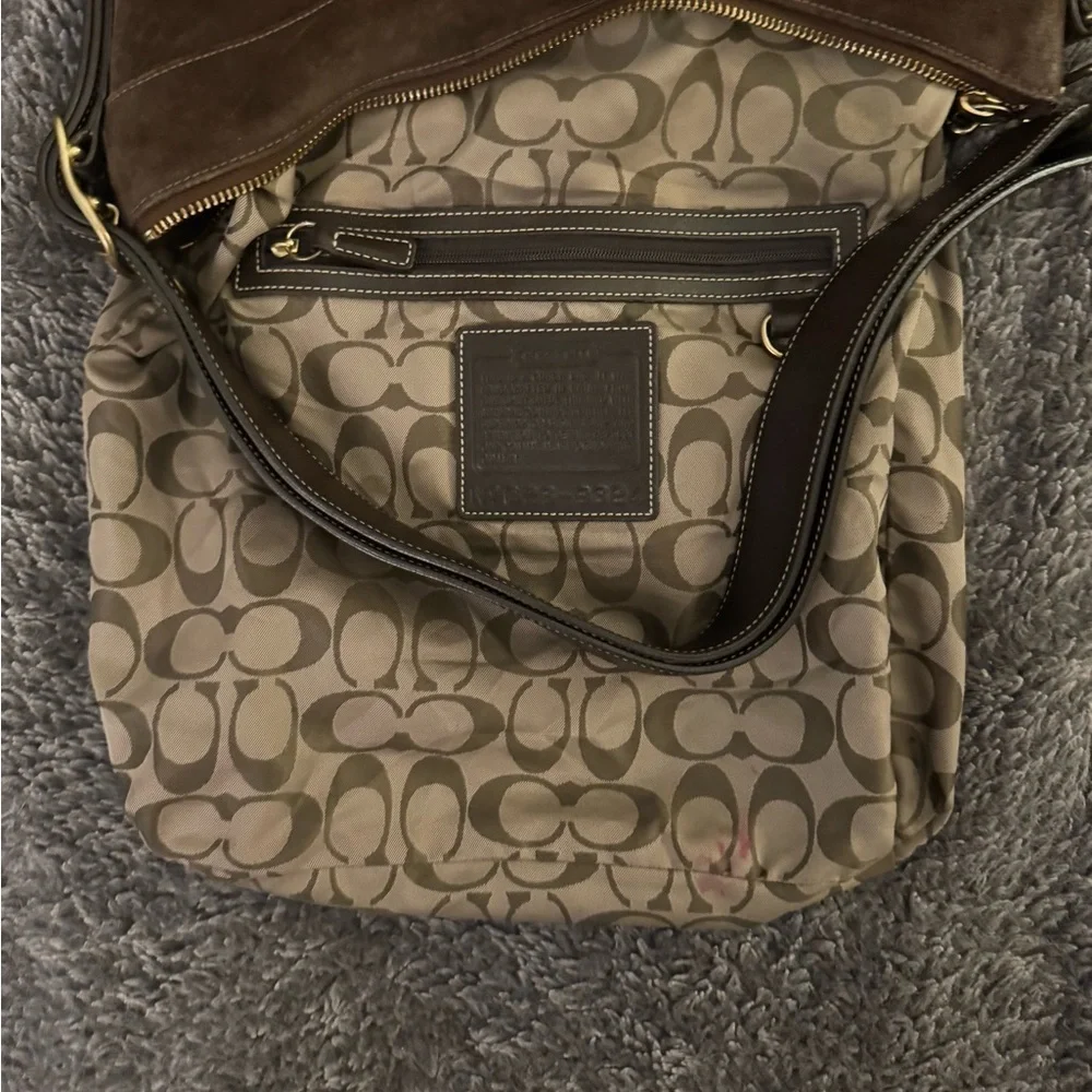 COACH Vintage Legacy Suede Hobo Bag